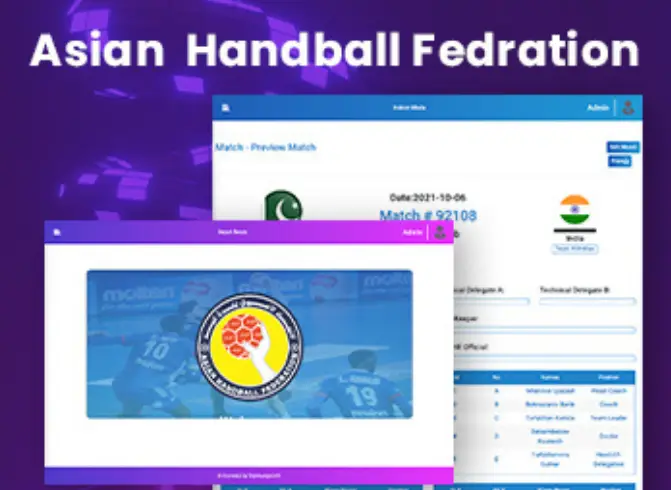 Asian Handball project screen
