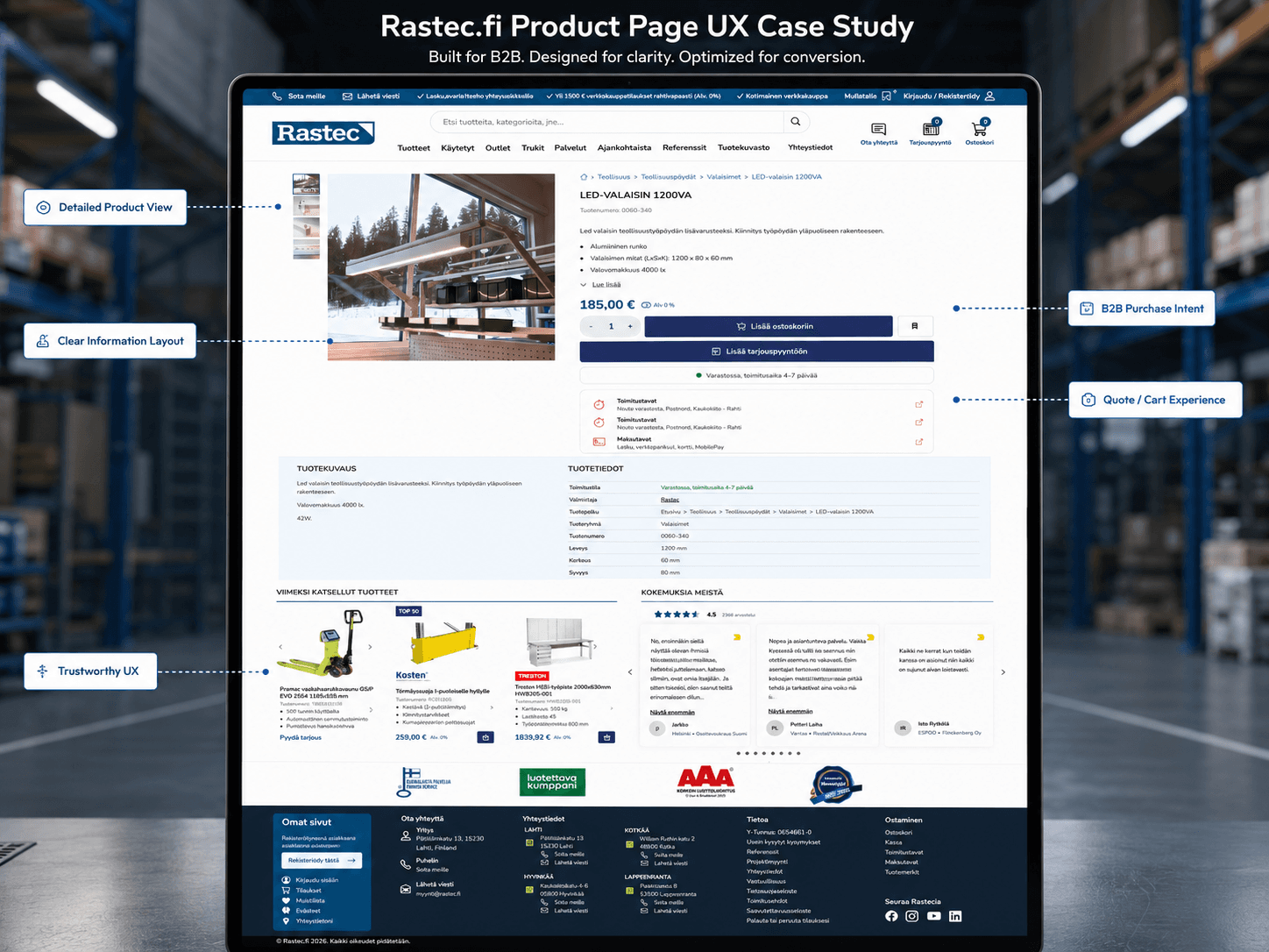 B2B industrial warehouse equipment ecommerce screenshot 4